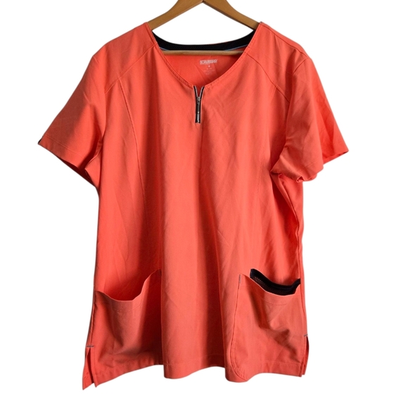 Scrubstar Tops - Scrubstar Orange T-Shirt Relaxed Fit Short Sleeve Size XL